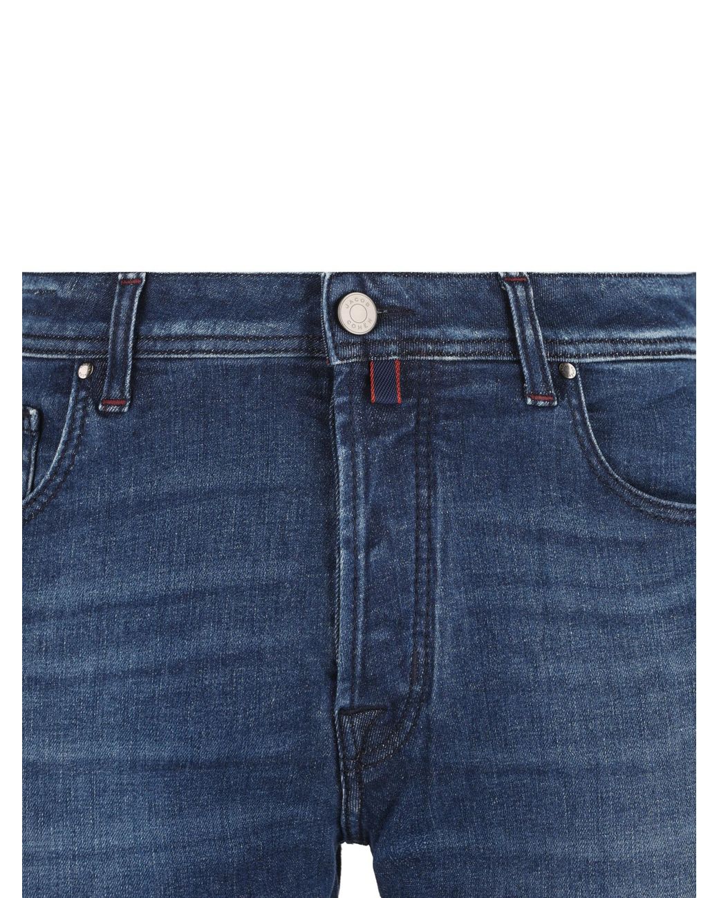 Jacob Cohen Blue Logo-Patch Pocket Jeans for men
