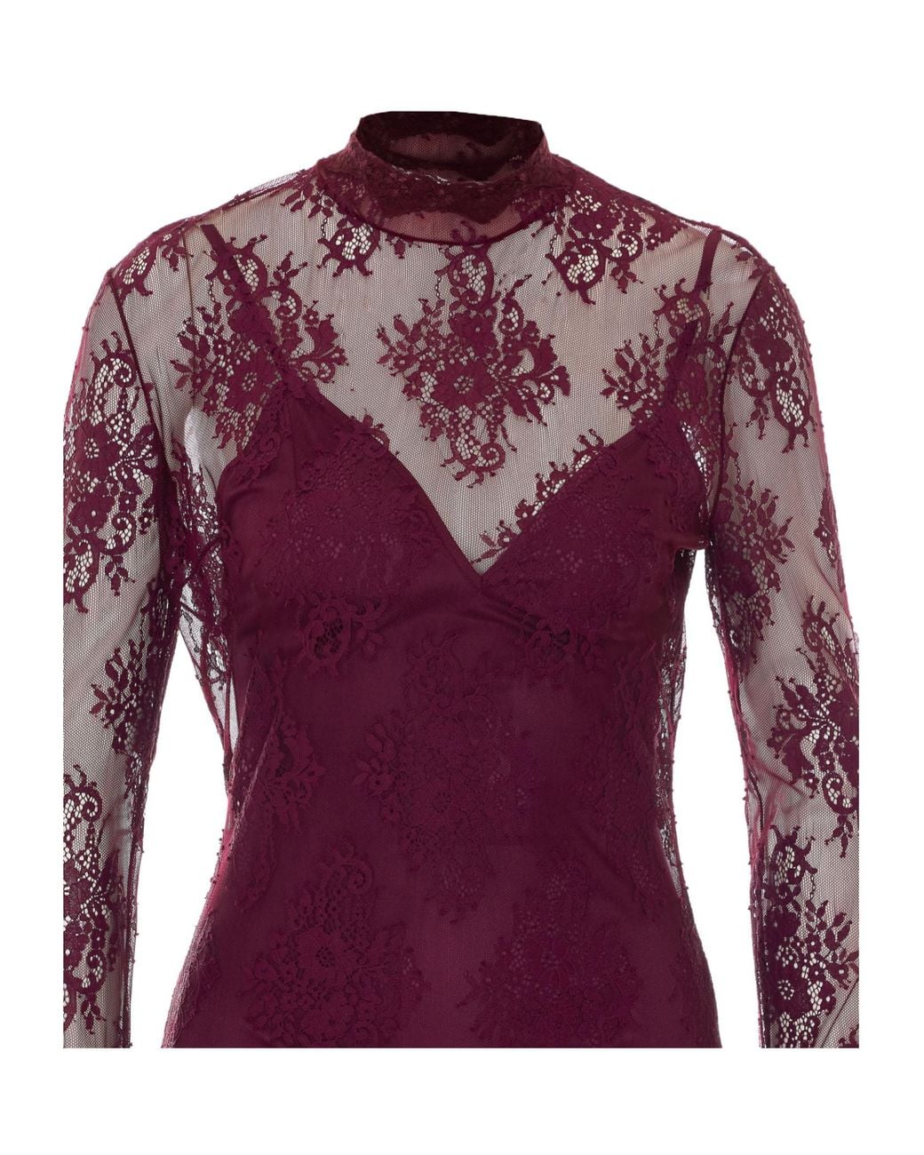 Aniye By Red Ruby Noir Vivi Lace Long Dress