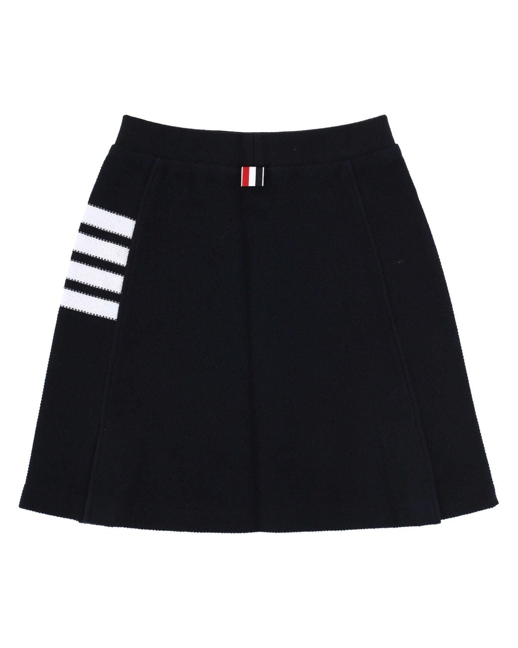 Thom Browne Blue Pique Label Appliqué 4-Bar Mini Skirt