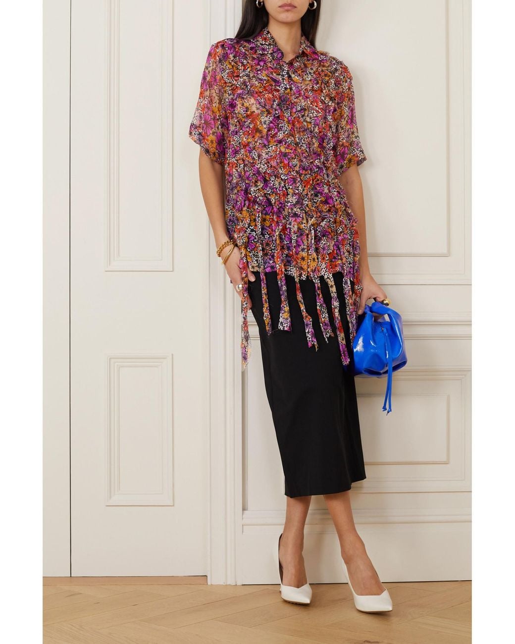 Dries Van Noten Red Short-Sleeved Shirt