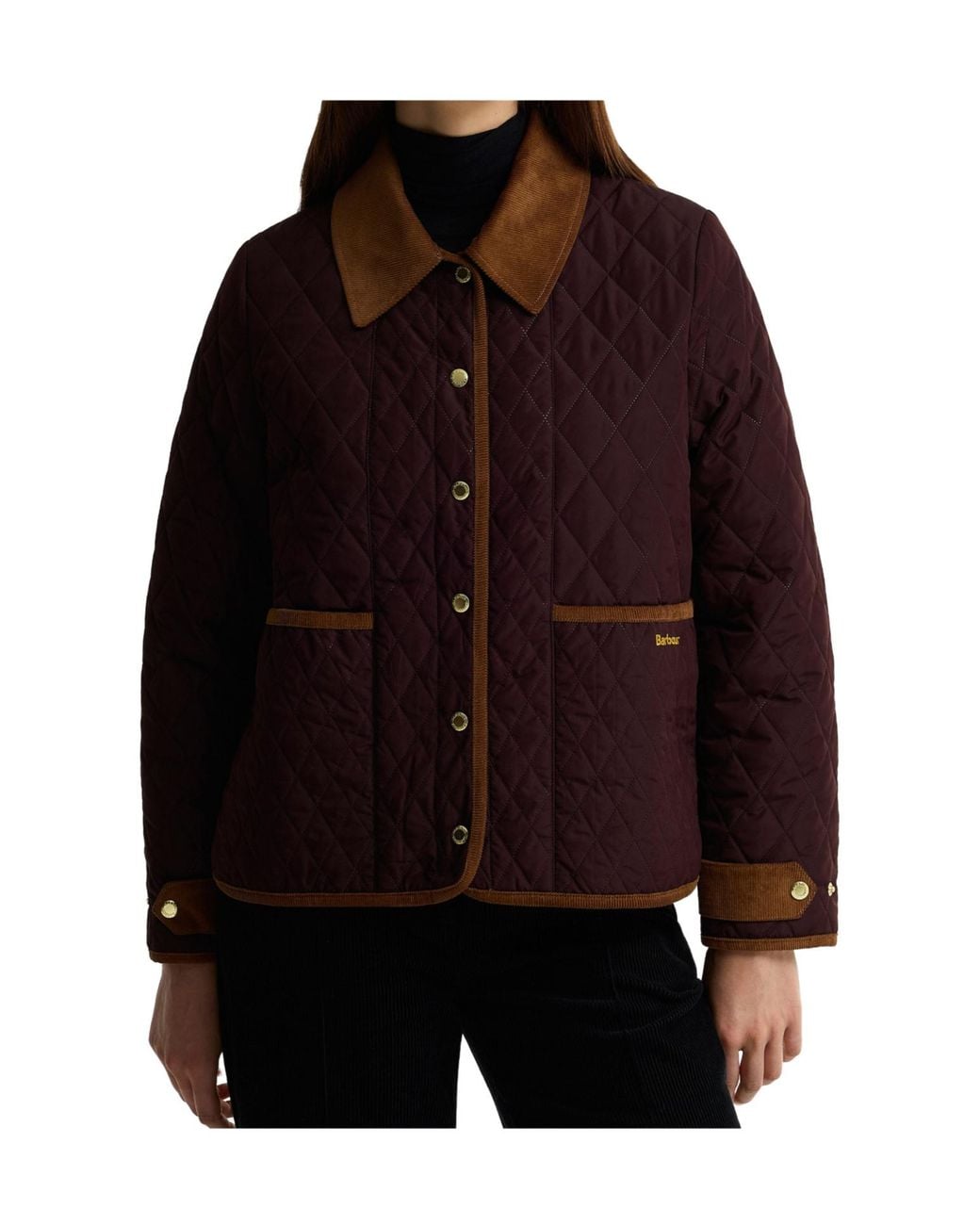 Barbour Purple Ainsdale Patchwork Quilted Jacket