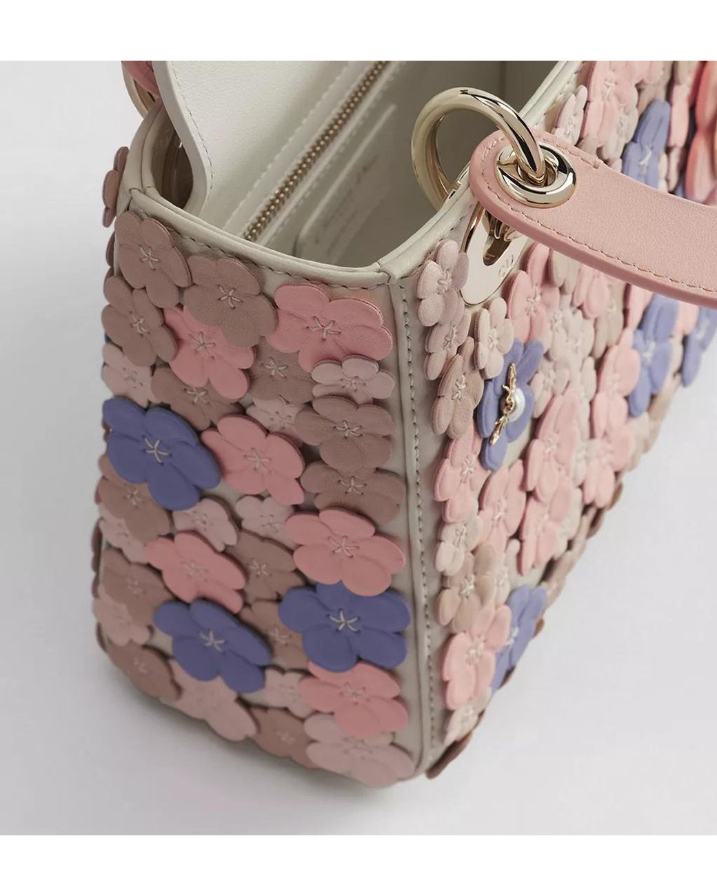 Dior Pink Mini Lady Bag With Strap