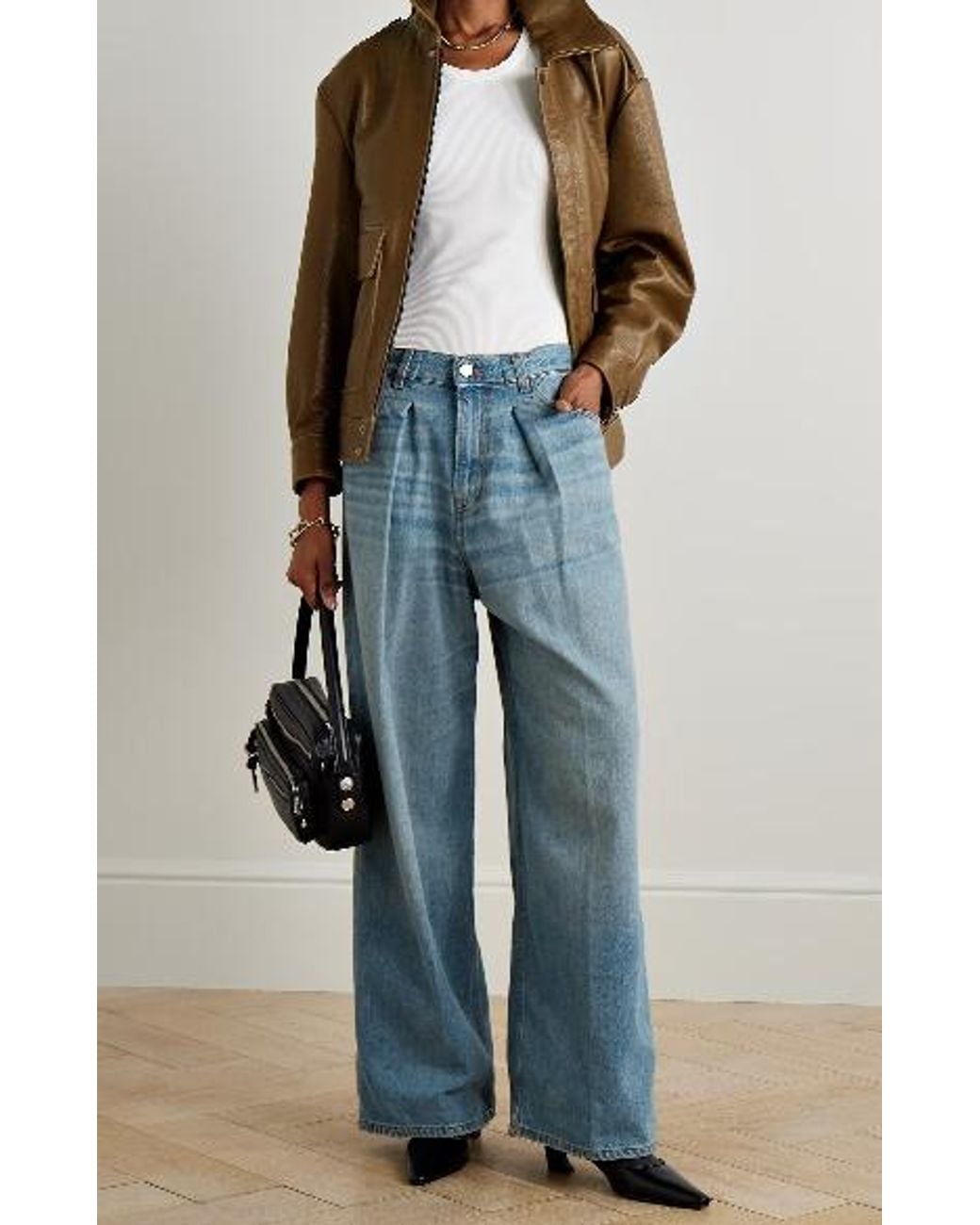 Haikure Blue Candy Pleated Boyfriend Jeans