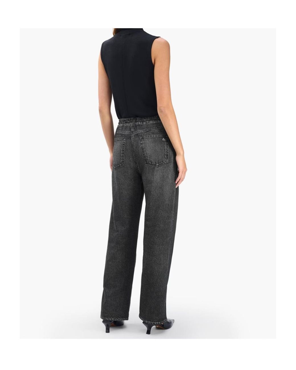 Rag & Bone Black Elastic Waist Jeans