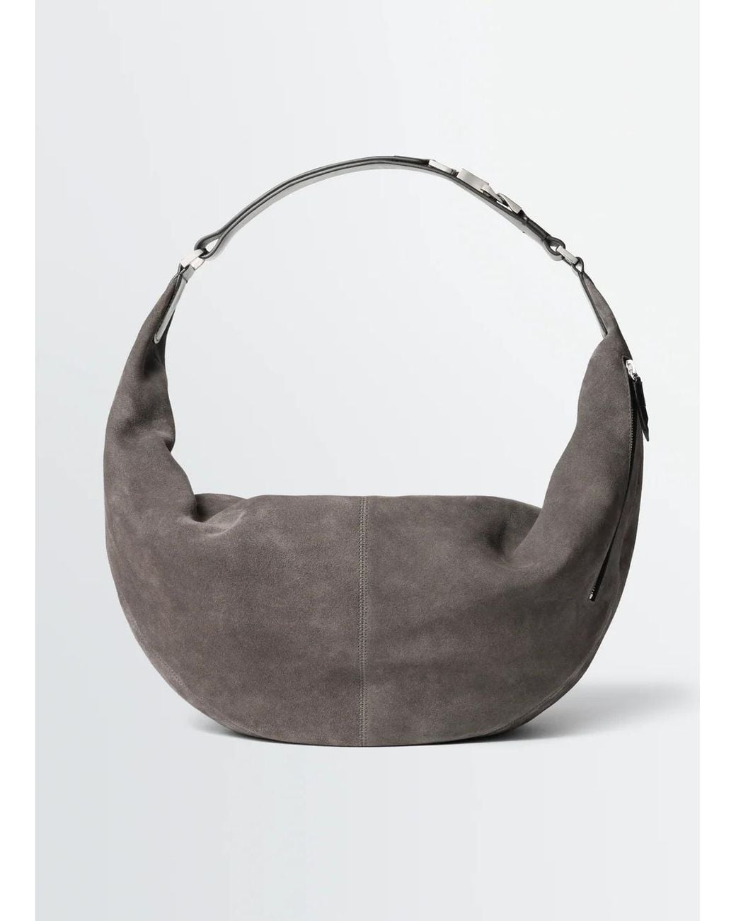 Lemaire Gray Croissant Zipped Shoulder Bag