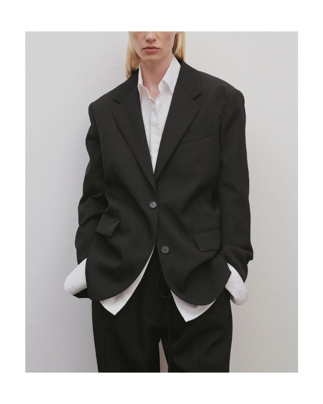 The Row Black Viper Single-Breasted Blazer