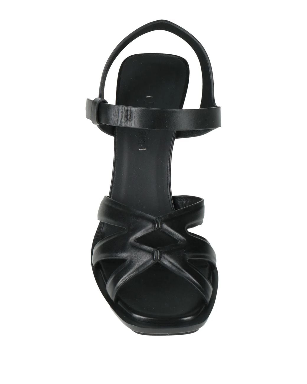 Max Mara Black Minimal Square Heel Sandals