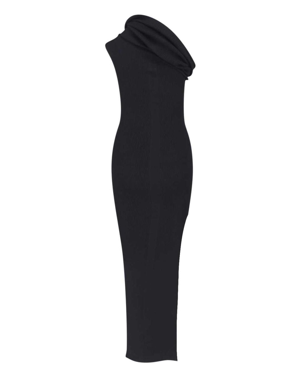 Rick Owens Blue Asymmetrical Maxi Dress