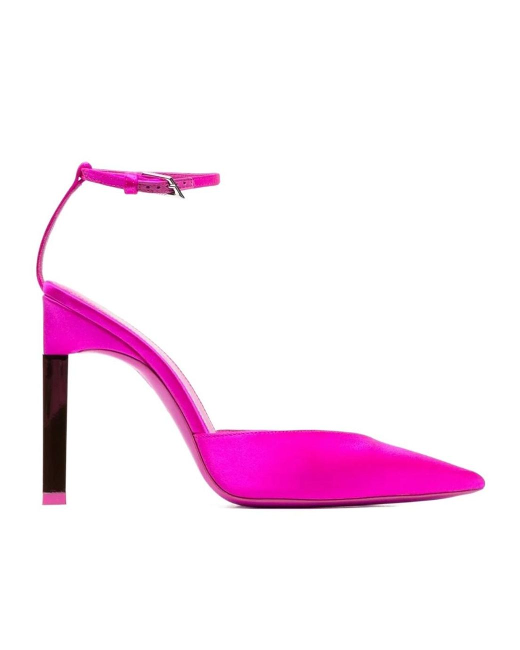 The Attico Pink Satin High Heels