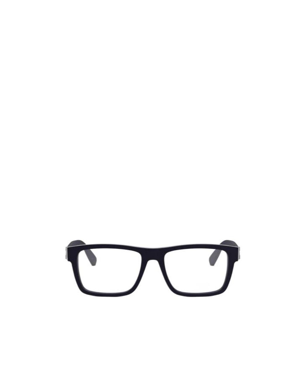 BVLGARI White Bulgari Rectangular Frame Glasses