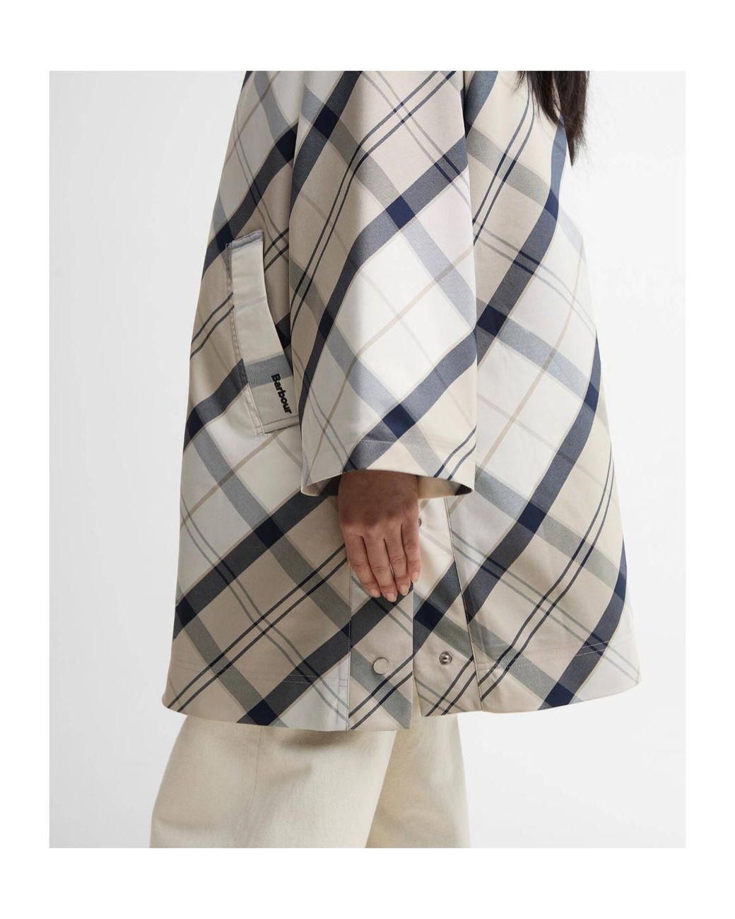 Barbour Metallic Kinsale Tartan Showerproof Cape