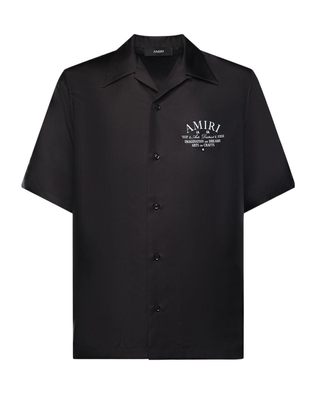 Amiri Black Logo Print Short-Sleeve Shirt for men