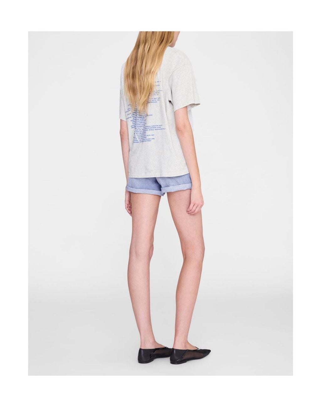 Anine Bing White Cade Logo-Print Cotton T-Shirt