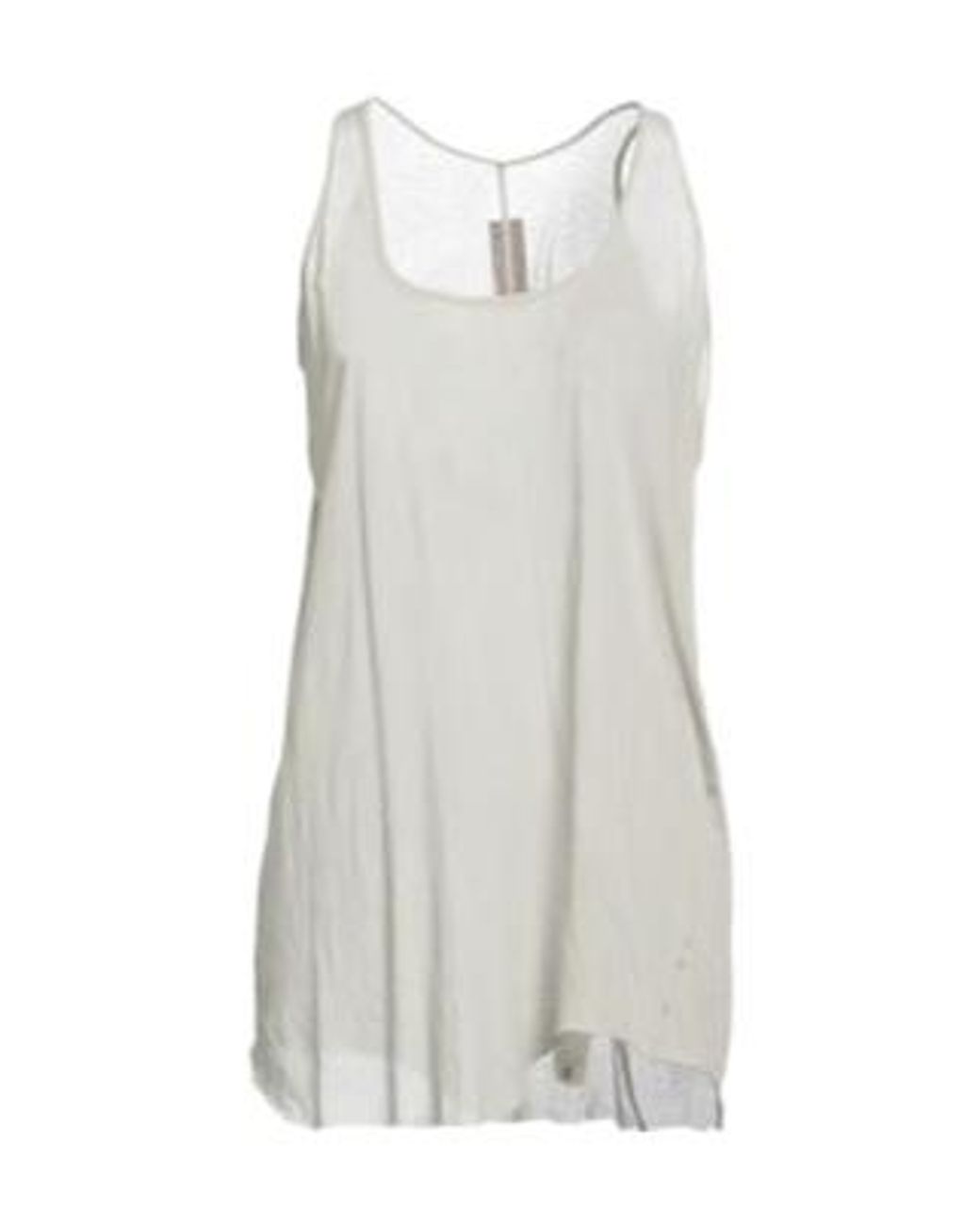 Rick Owens White Round Neck Sleeveless Tank Top