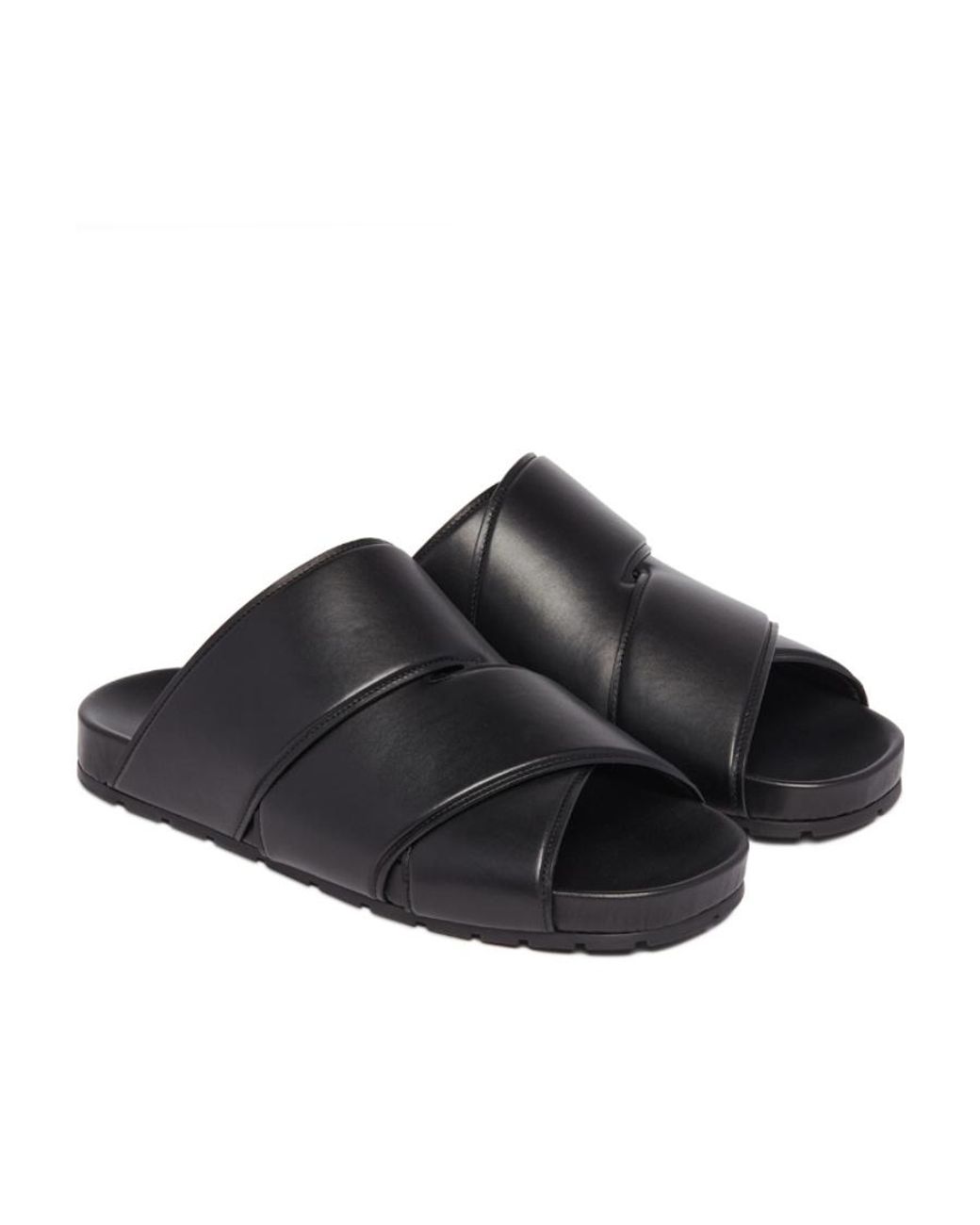 Bottega Veneta Black Bridge Mule Sandals for men