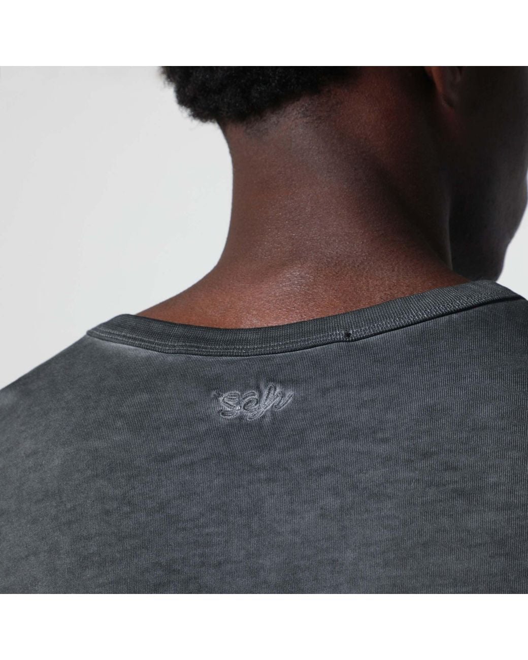 Séfr Gray Crew-Neck Short-Sleeve T-Shirt for men