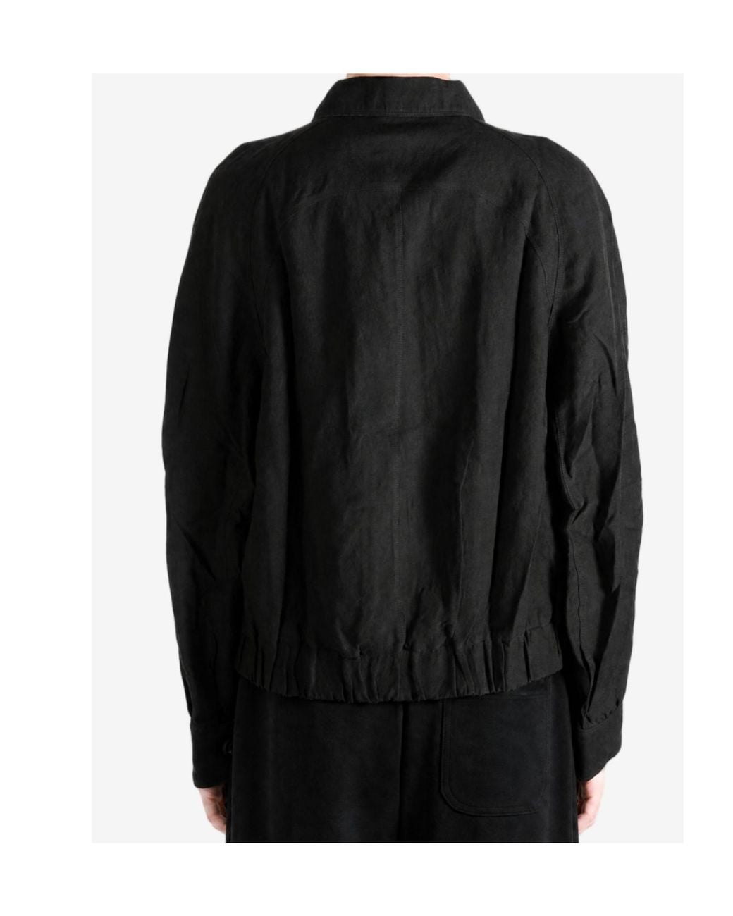 Ziggy Chen Black Puppytooth Cropped Aviator Jacket for men