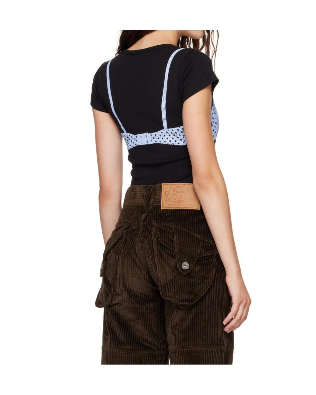 VAQUERA Black Bra-Top T-Shirt