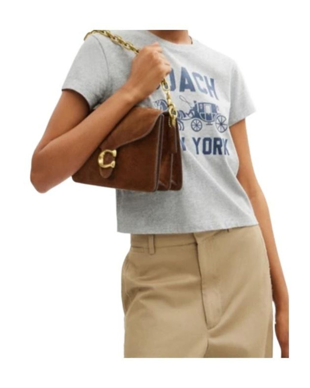 COACH Brown Chain Tabby Shoulder Bag
