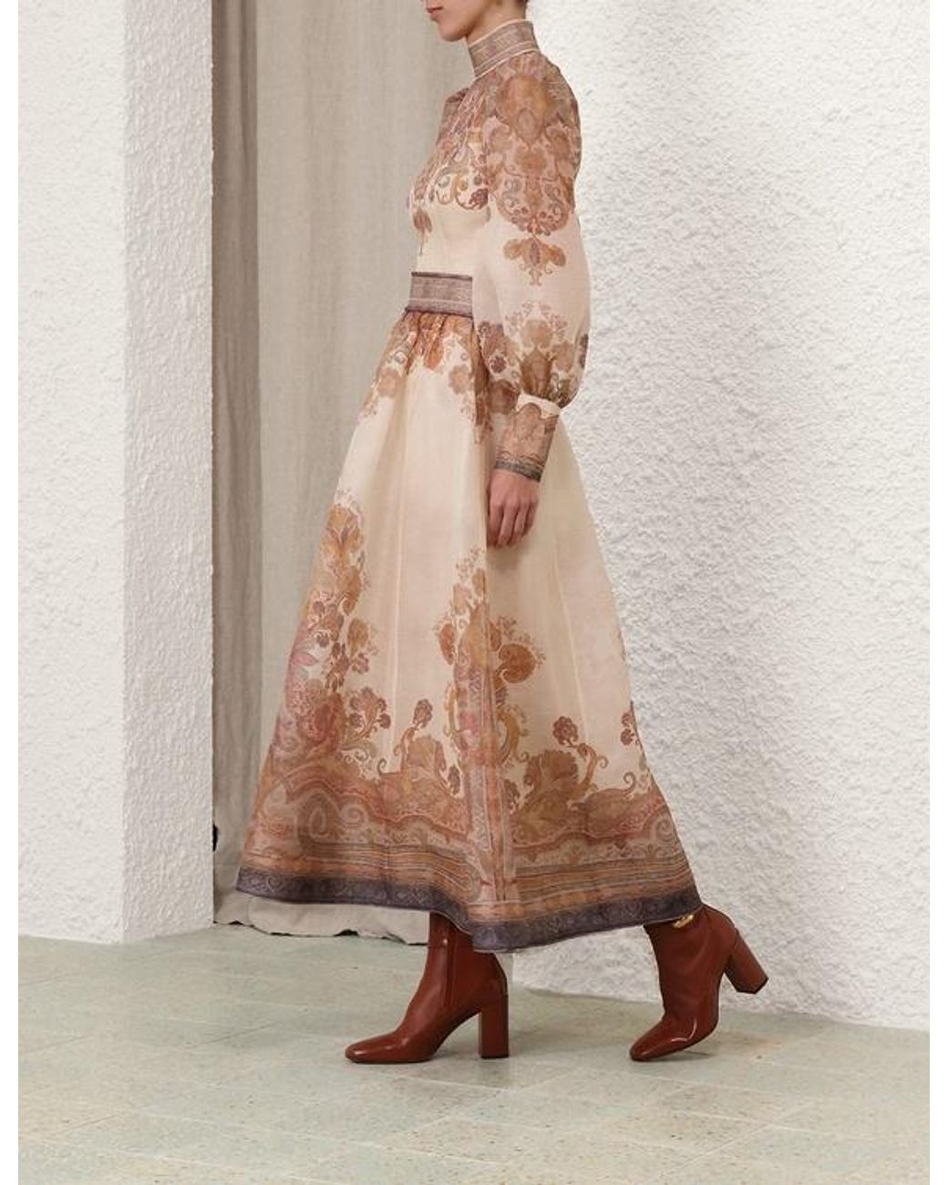 Zimmermann Multicolor Illustration Midi Skirt