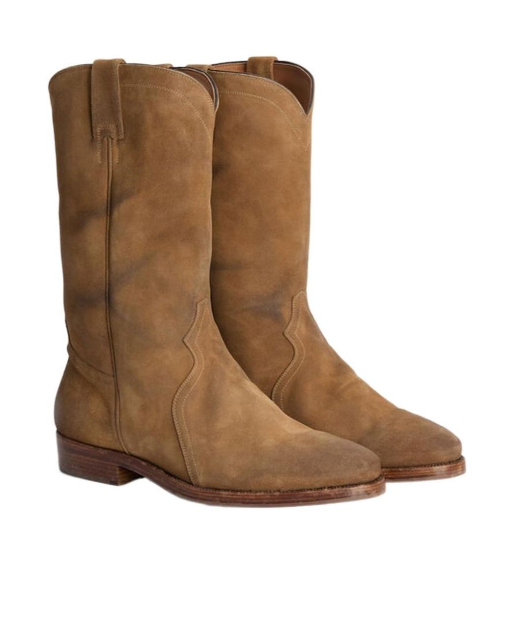 Jil Sander Brown Hand-Crafted Aged Effect Boots for men