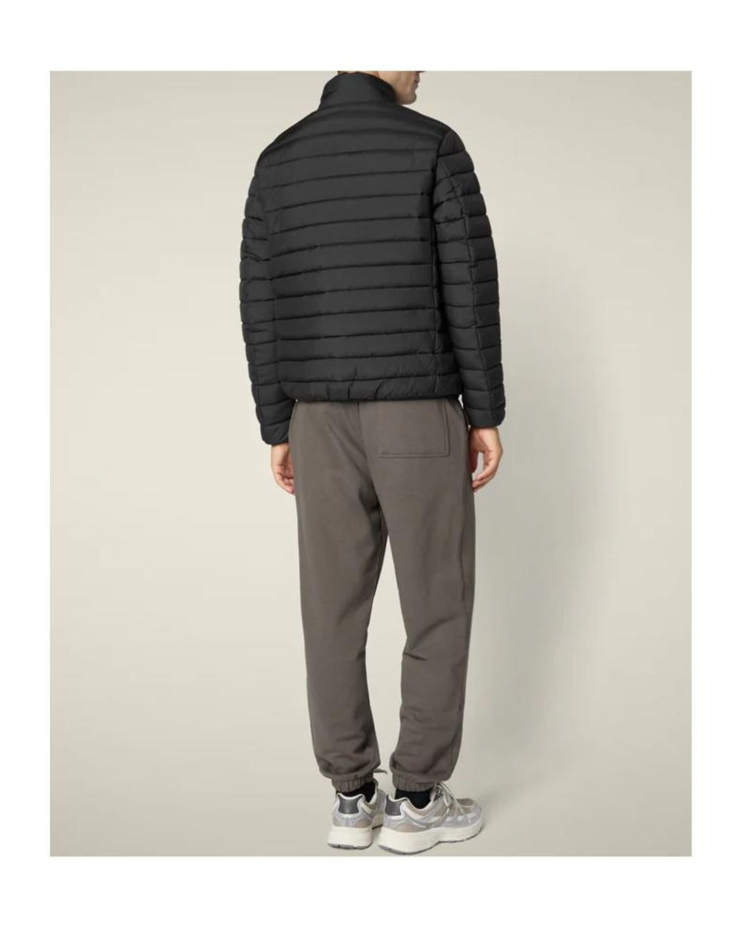 Save The Duck Black Zip-Up Down Jacket for men