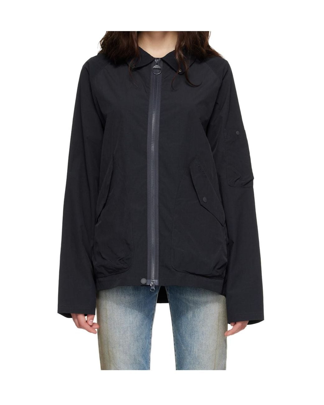 Barbour Black Zip-Up Jacket