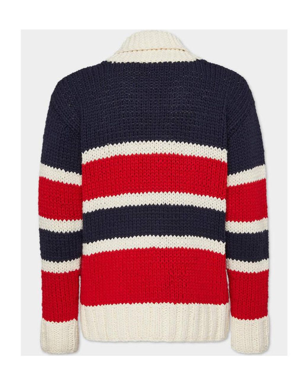 DSquared² Red Striped Knit Cardigan for men
