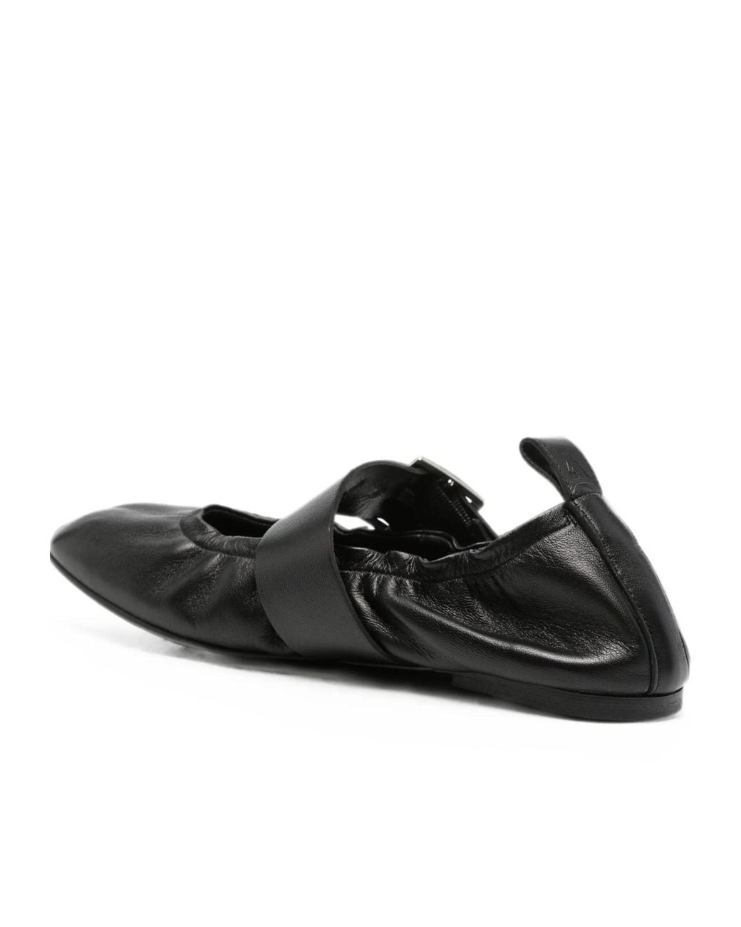 Alohas Black Sarea Buckle-Strap Ballet Flats