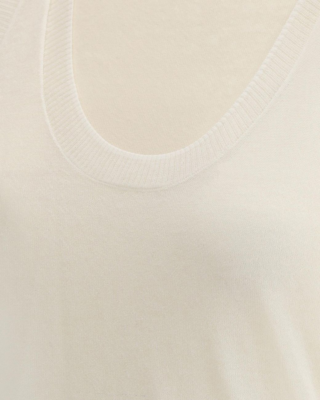 Pinko White Layered Knitted T-Shirt