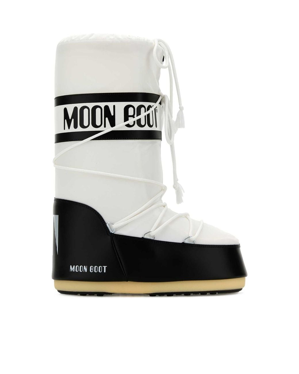 Moon Boot White Icon Logo Printed Lace-Up Boots for men