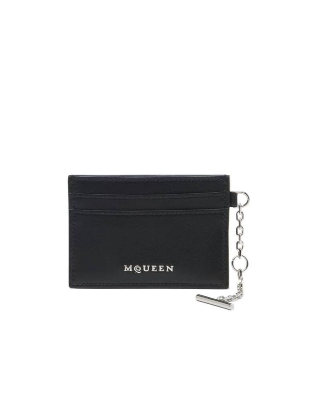 McQueen Black Sling Logo Plaque Card Holder