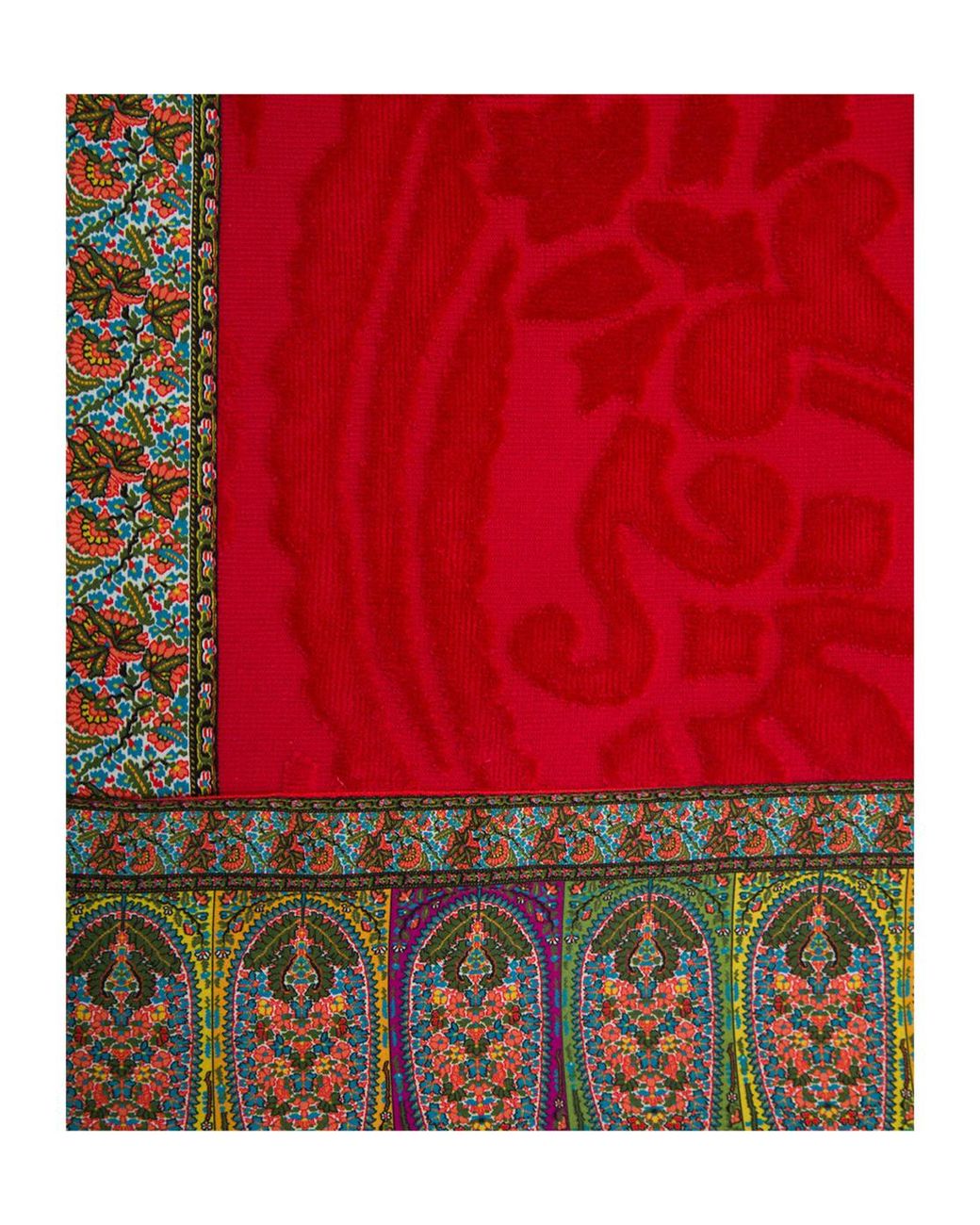 Etro Red Home Patterned Beach Towel for men