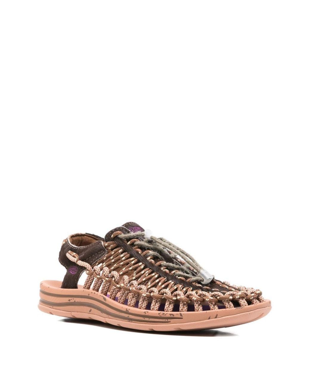 Keen Brown Uneek Leather Corded Sandals for men