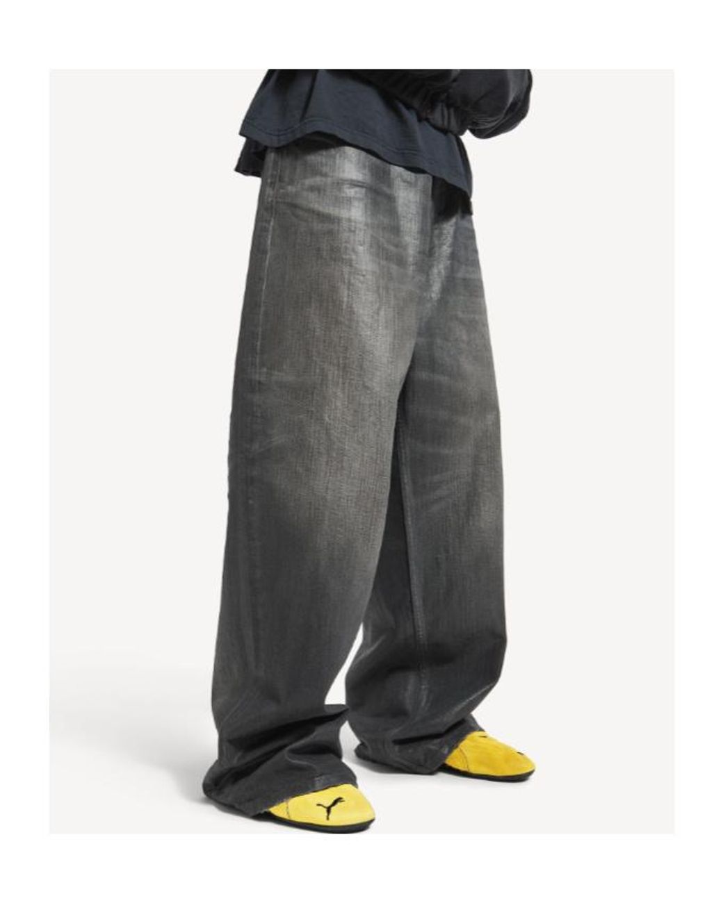 Balenciaga Gray Button-Fastening Pocket Trousers for men