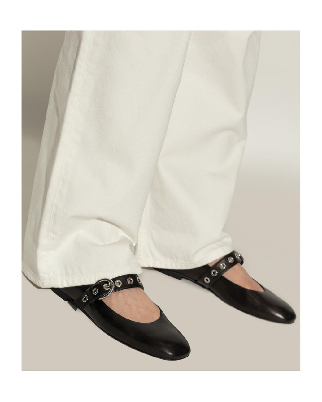 Stuart Weitzman Black "Ballerina Flats 'Mary Jane'