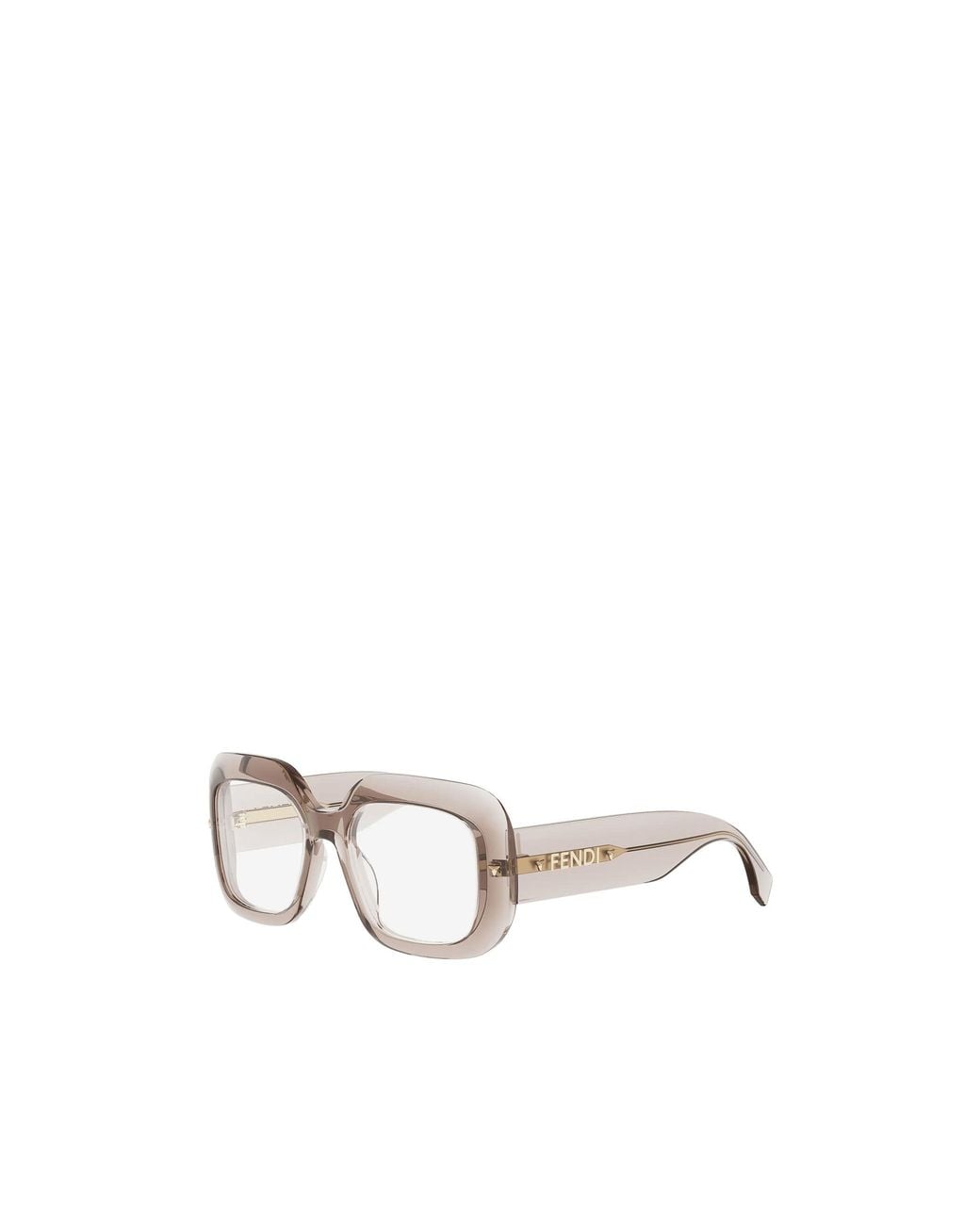 Fendi Metallic Eyewear Square Frame Glasses for men