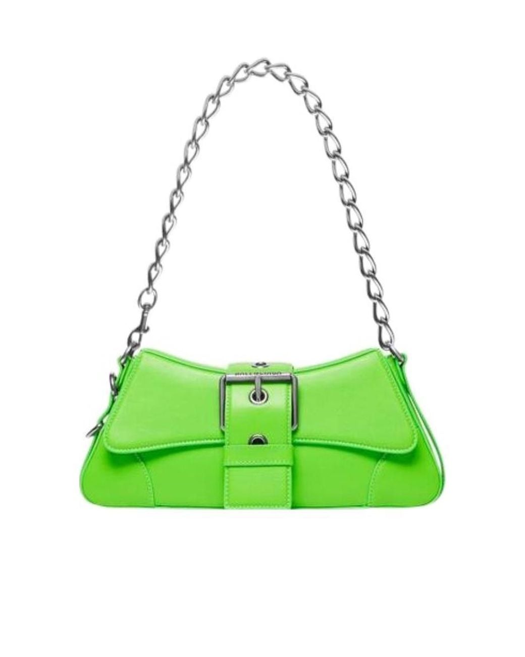 Balenciaga Green Lindsay Small Shoulder Bag With Strap