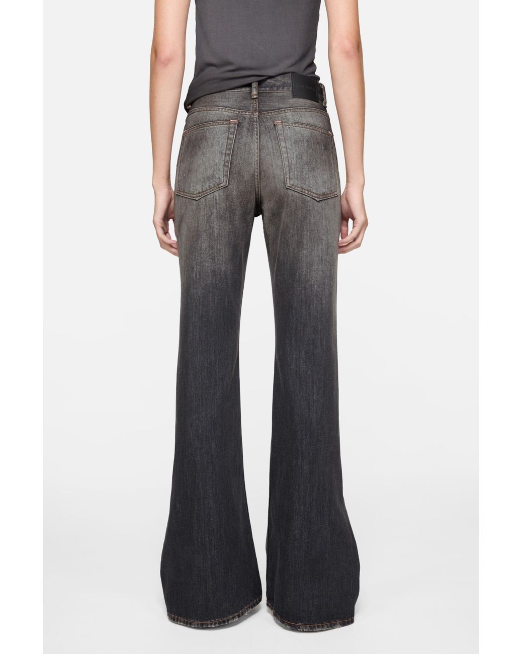 Acne Gray Logo-Patch Jeans