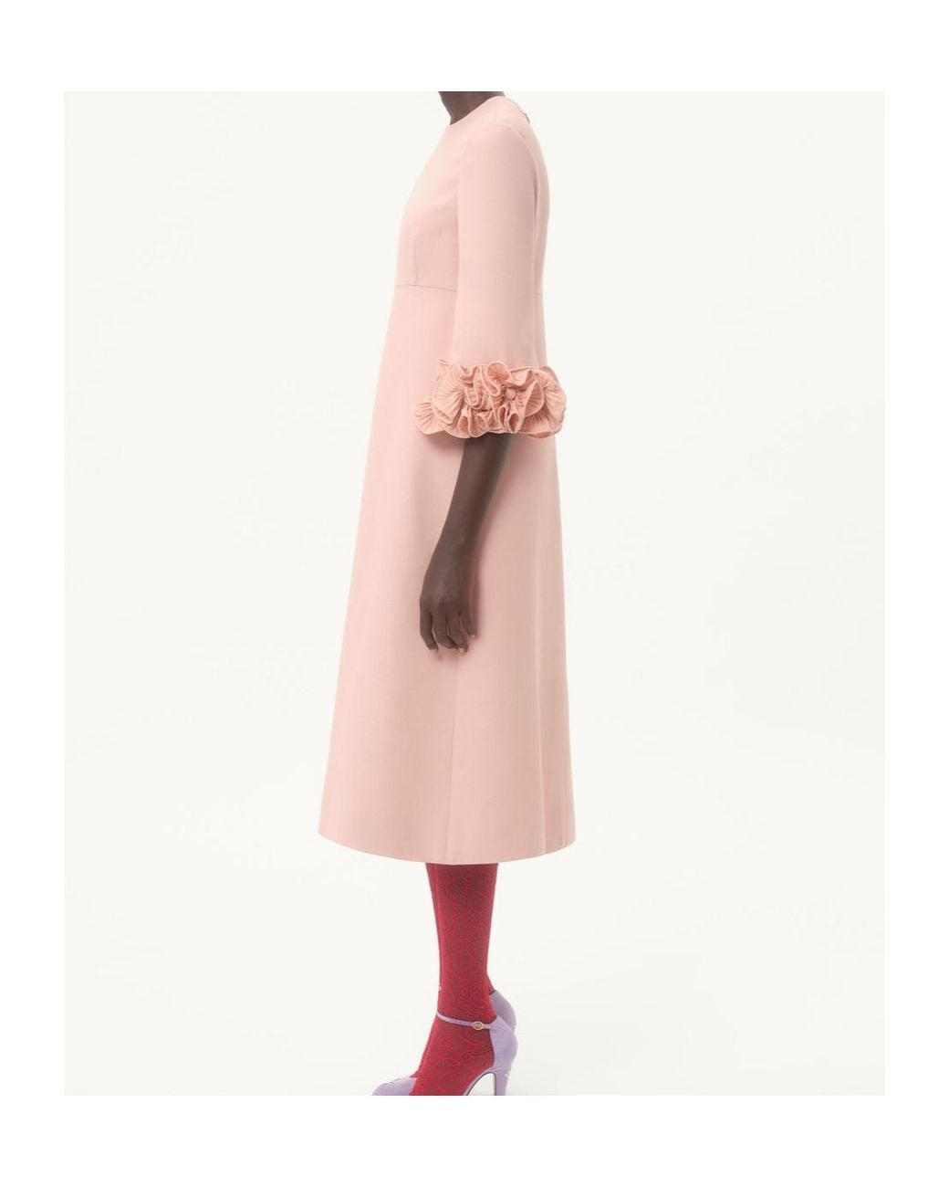 Valentino Pink Crepe Couture Midi Dress