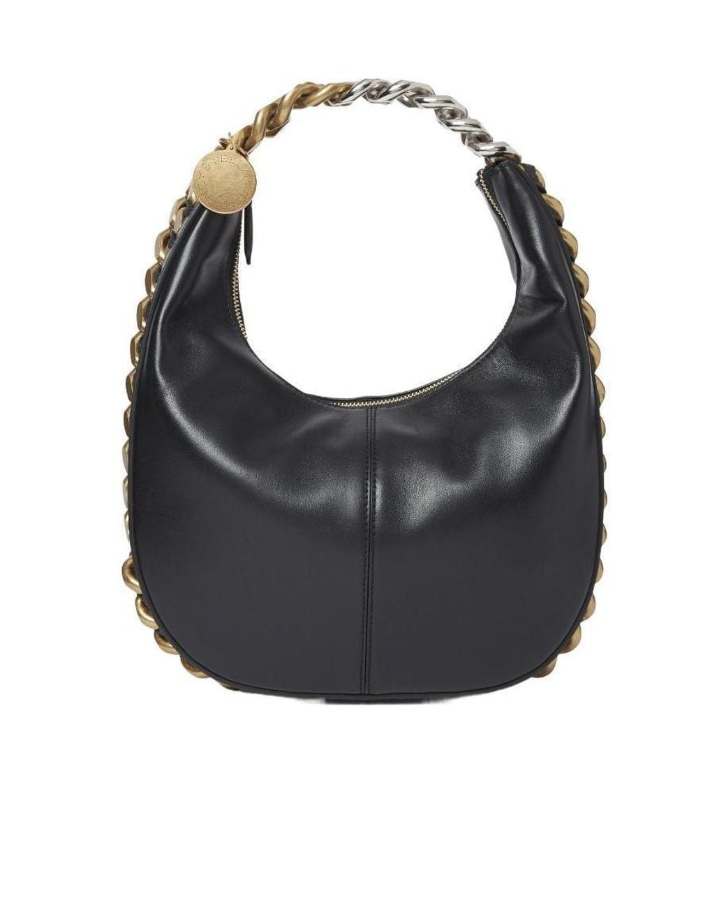 Stella McCartney Black Frayme Zipit Small Shoulder Bag