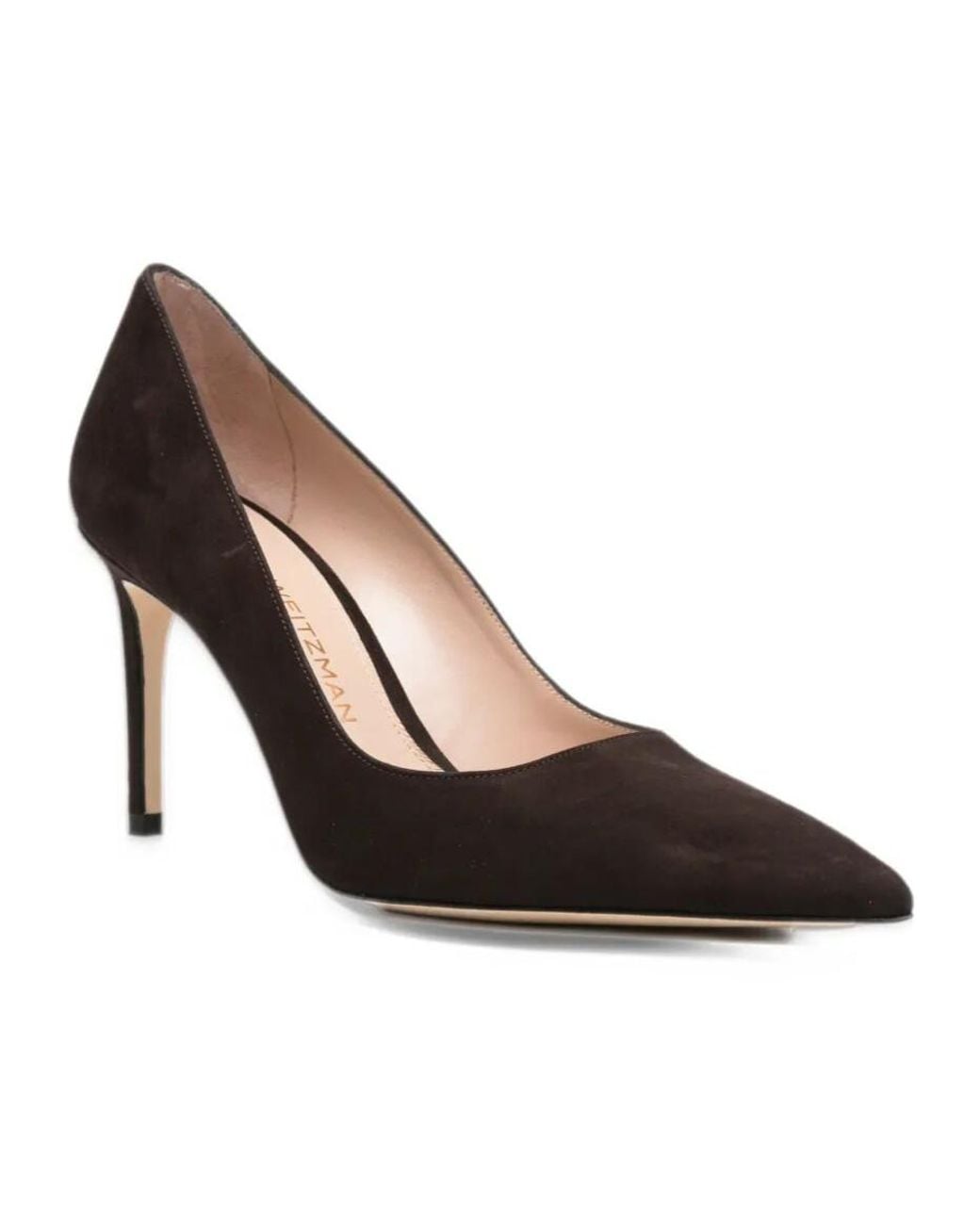Stuart Weitzman Brown Pointed-Toe High Heels