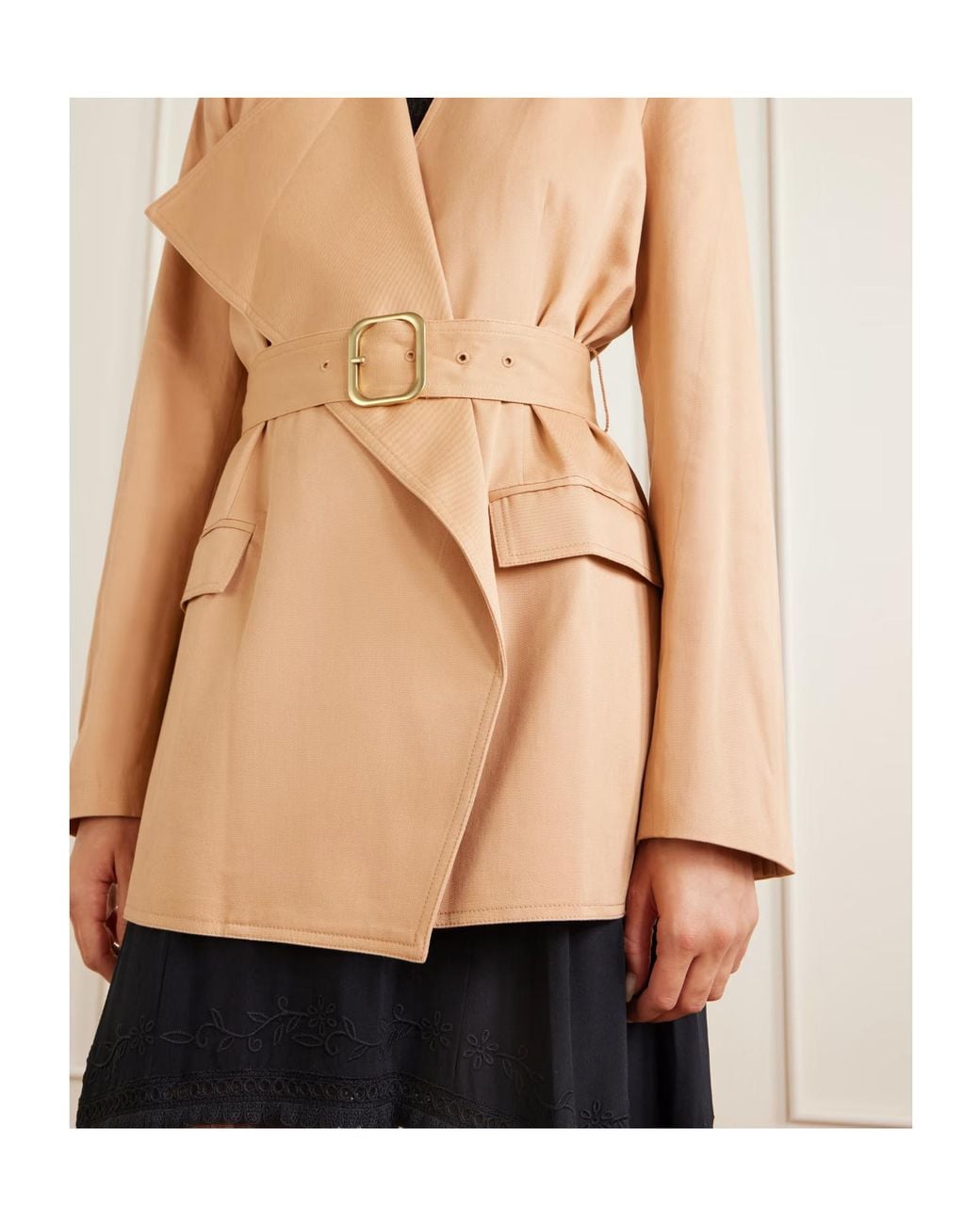 Ulla Johnson Natural Zehra Belted Cotton Blazer
