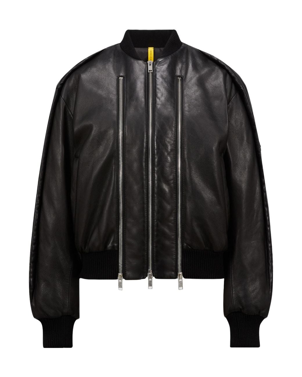 Moncler Black X Willow Smith Leather Bomber Jacket