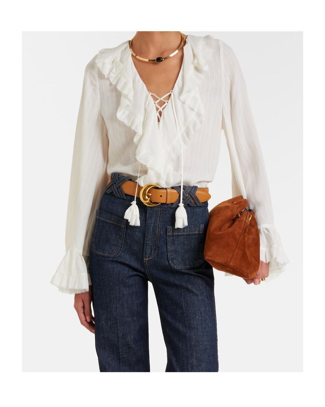 Dorothee Schumacher White Striped Blouse