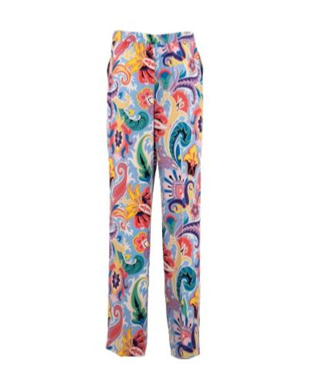 Etro Red Floral-Print Trousers