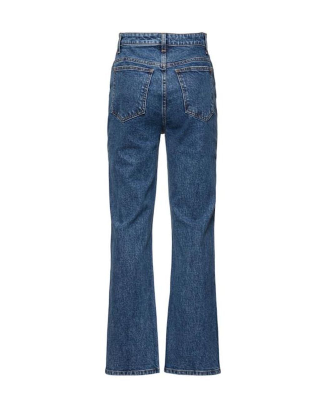 Khaite Blue High-Waisted Flare Jeans
