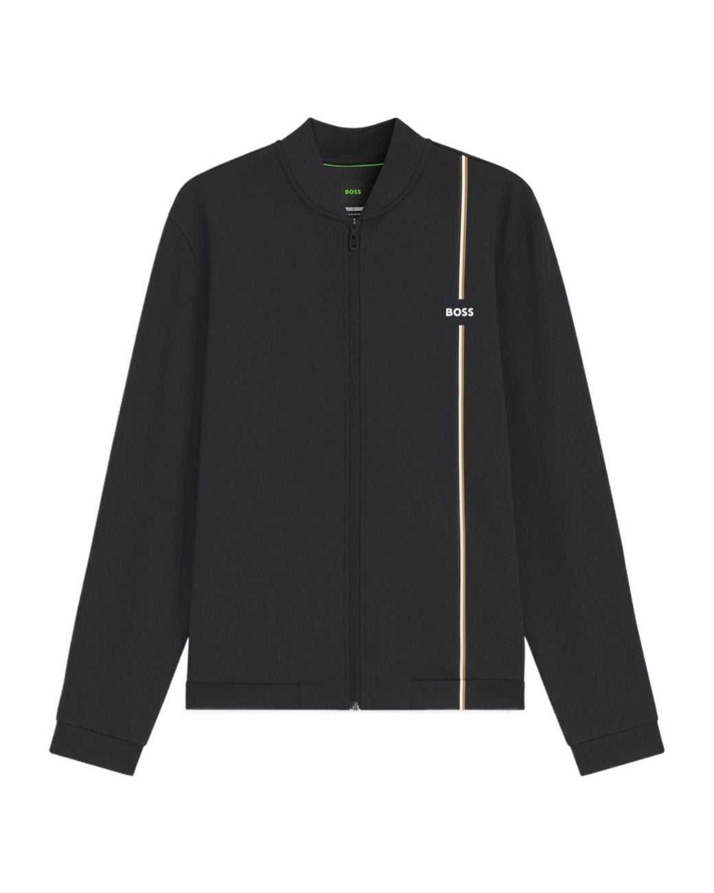Boss Black Stand Collar Zip-Up Jacket for men