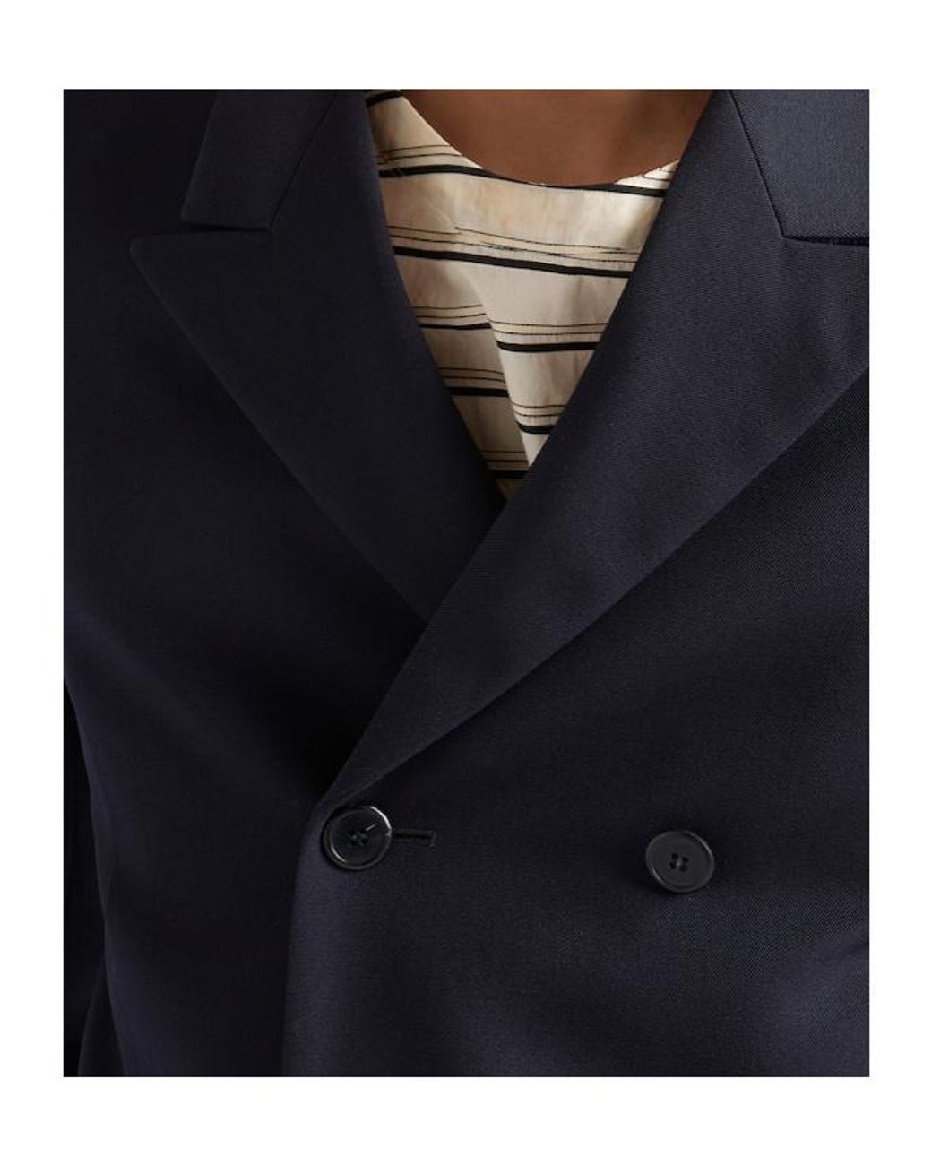 Prada Blue Double-Breasted Wool Jacket for men