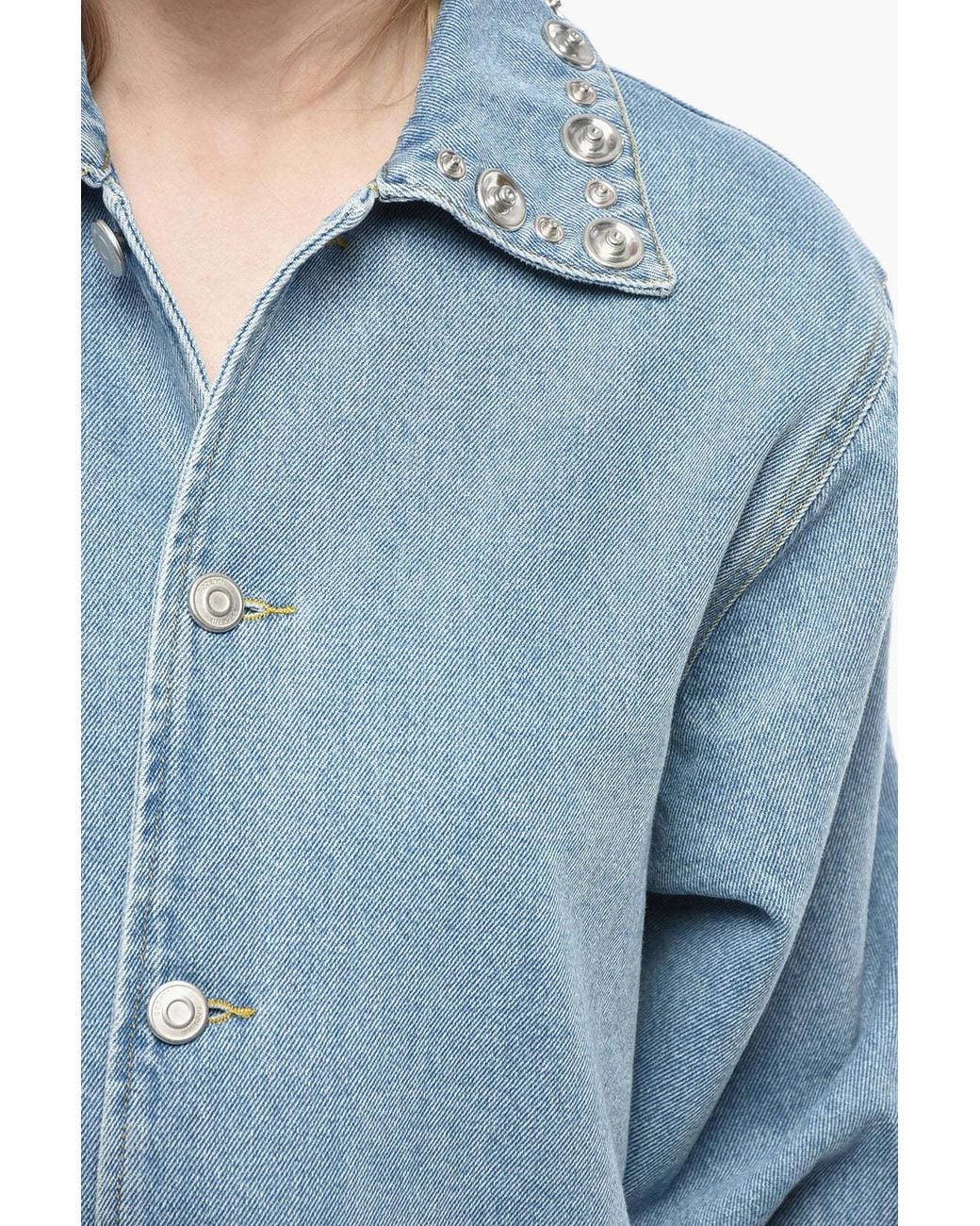 Coperni Blue Decorative Snap Button Jacket